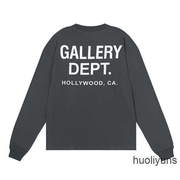 

galleryes t streetwear dept shirts american fashion multicolor basic double yarn cotton long sleeve mens t-shirt for men women thp6, White;black