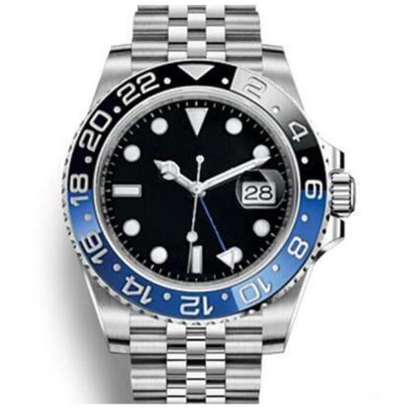 

mens watch automatic mechanical watches stainless steel blue red ceramic sapphire glass 40mm men watches wristwatches full function, Slivery;brown