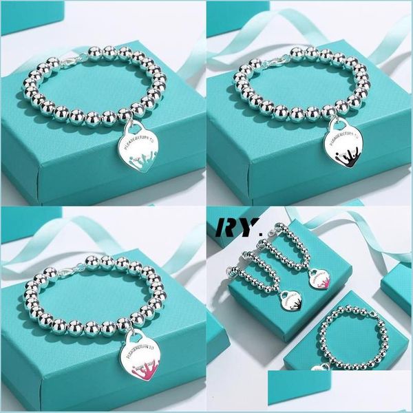 

charm bracelets charm bracelets heart fine jewelry for women enamel chain black blue pink bracelet pseiras famous drop delivery 2022 dhyua, Golden;silver