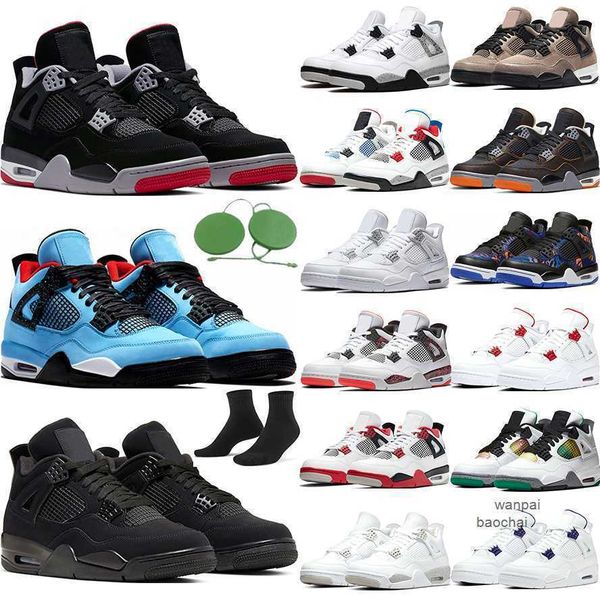 

2023 university blue jumpman 4 4s basketball shoes for men white guava ice oreo sail noir metallic purple black cat bred shimmer cactus jack