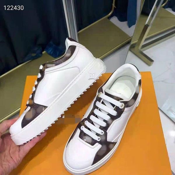 

sneakers women shoes casual shoe leather woman time out size 35-41 model hxjj00039 moi, Black