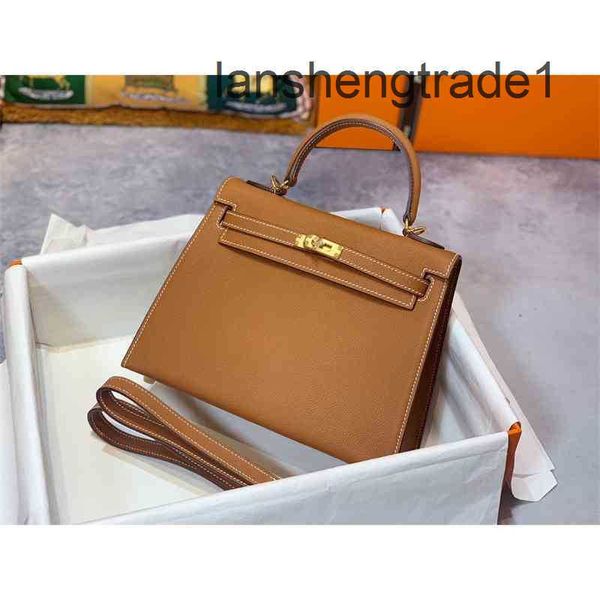 

25 designer herme women 28 bags ke1ly french epsom leather gold brown buckle manual wax wire steel plated k riri zipper 6qcn