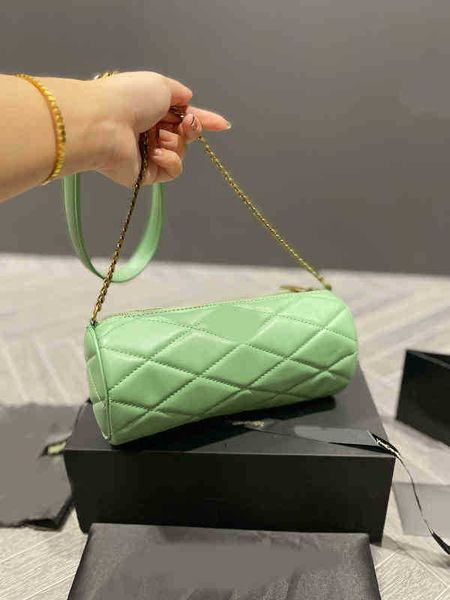 

evening bags drum shoulder bags lingge messenger single chain bucket women's personalized versatile armpit cylinder crossbody wallets 2