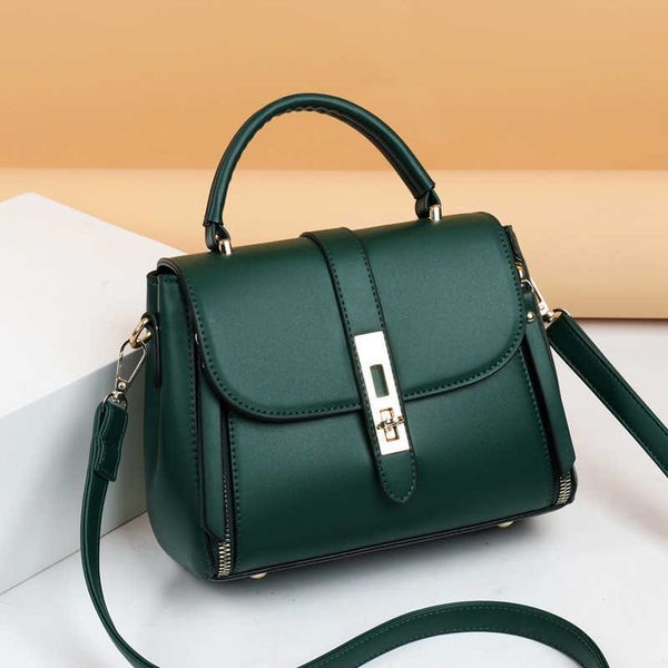 

hand bag women 2022 fashion shoulder soft leather middle-aged portable messenger women's bag trend