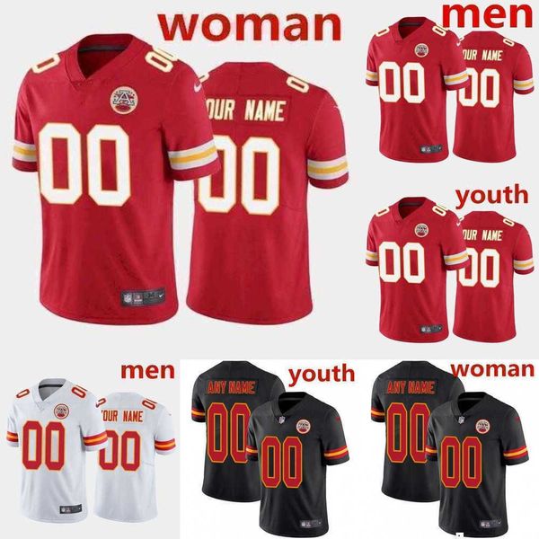 

football jerseys custom kansas''city''chiefs''men women youth 15 patrick mahomes 9 juju smith-schuster 87 trav, Black;red