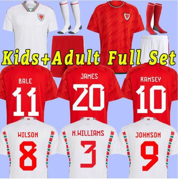

2022 2023 fans version wales soccer jerseys bale wilson allen ramsey mens 22 23 maillot foot world national team cup rodon vokes home footba, Black;yellow