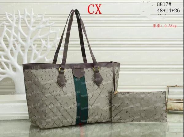 

2022 gm totes designers evening bags women's bag shopping handbags composite bag purses lady coin purse 2pcs set large size 48x14x26cm