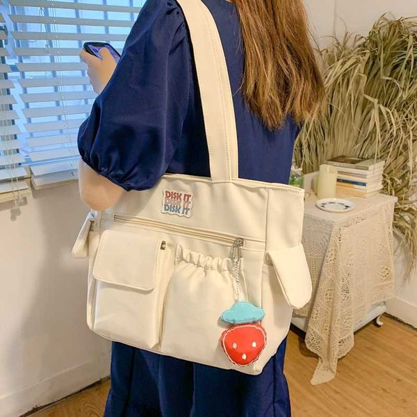 

handbag ins handbag female 2022 solid color shoulder bag korean casual simple student versatile tote bag