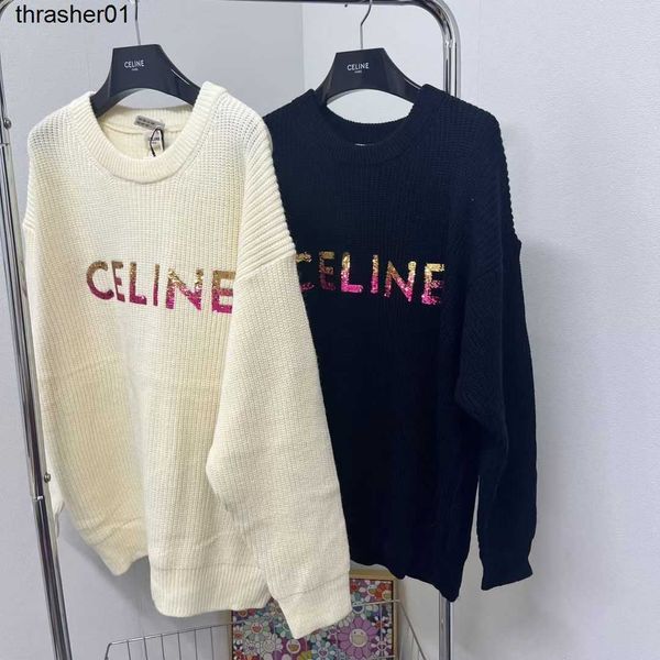 

men's sweaters designer new color sequins embroidery letter ce women's sweater men's coat loose fashion streetwear hoodie, White;black