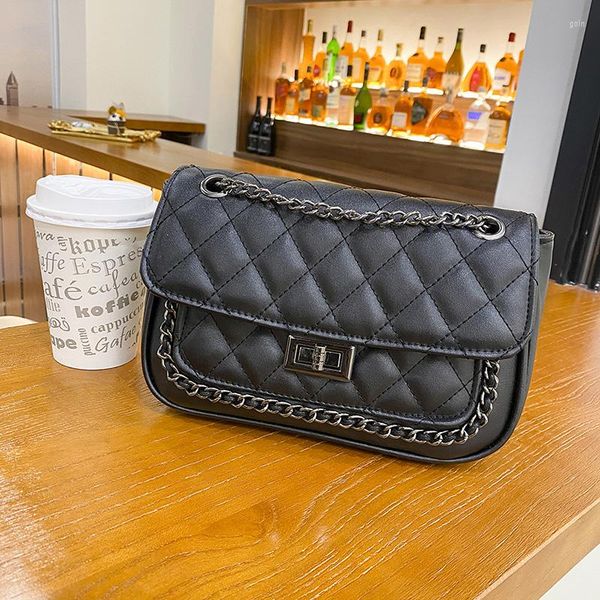 

evening bags luxury designer shoulder female chain sac diamond lattice crossbody bag for girls leather square flap brand handbags