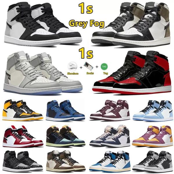 

1 basketball shoes jumpman 1 high 1s mens women sports shoes dark marina blues university blue royal patent bordeaux rebellionaire herit