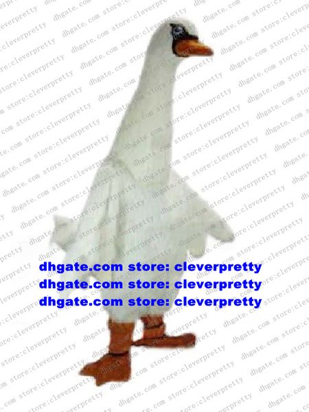

white swan cygnus goose geese mascot costume cartoon character outfit suit the choicest goods give out leaflets zx1736, Red;yellow