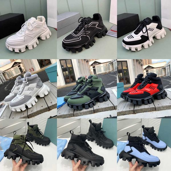 

prad shoesprad mens casual shoe cloudbust thunder sneakers women shoe low high platform shoes light rubber sole trainers runner shoes big si, Black