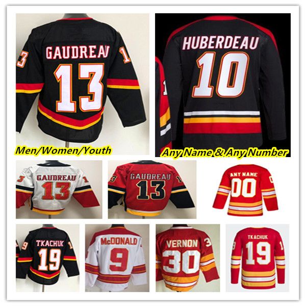

nazem kadri calgary hockey jerseys rasmus andersson tyler toffoli elias lindholm mikael backlund jonathan huberdeau milan lucic nikita zador, Black;red