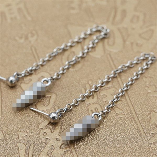 

crosses bullet dangle 925 sterling silver earrings gothic punk hand-made designer vintage jewelry accessories gift