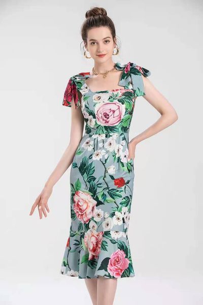 

dresses designer spring summer new holiday print strap sleeveless fashion dress apparel, Black