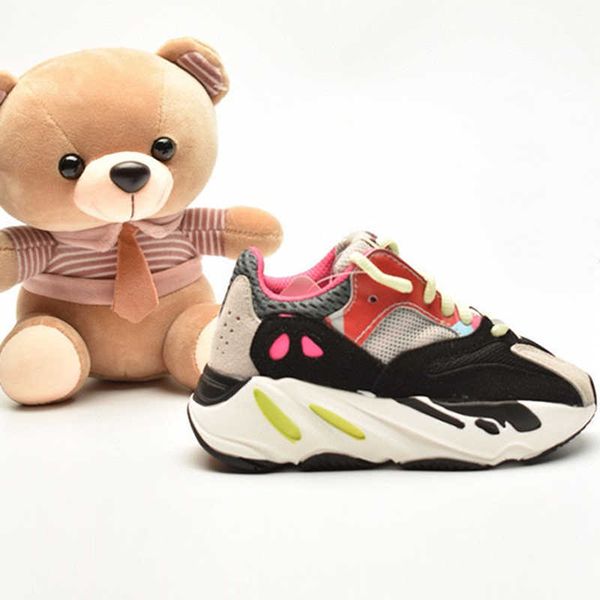 

designer athletic 700 v2 kids running shoes infants runner boys girls sneakers children shoe little boy black skeleton outdoor007