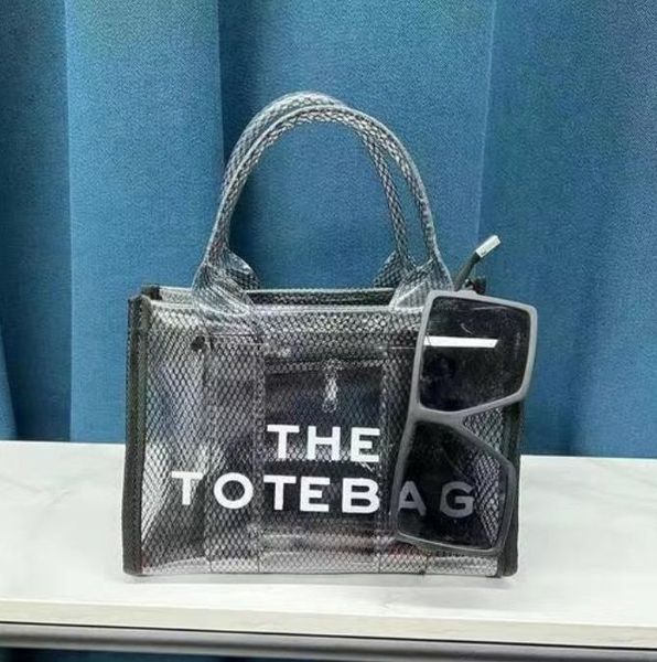 

pvc material the tote bag large capacity women shoulder handle plain handbags casual letter stripes fashion famous designer wallets cross bo