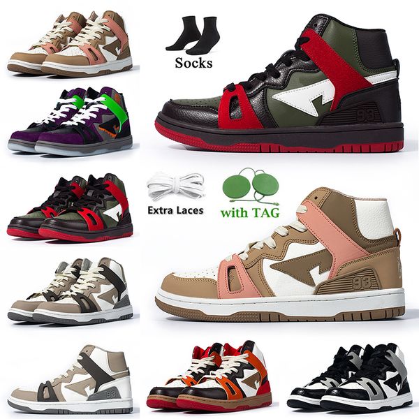 

running shoes sk8 sta 93 high platform designer sneakers white pink green black light grey halloween oliver brown red orange women mens trai