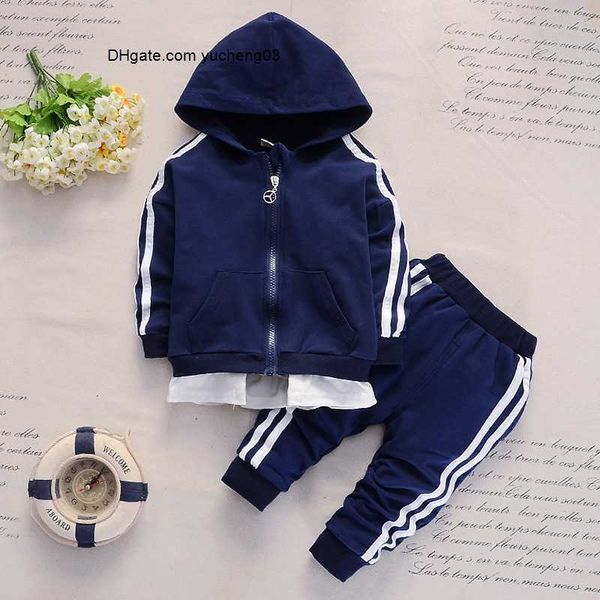 

boy clothes baby suits spring casual baby girl clothing sets children suit sweatshirts sports pants autumn kids set1-4y, White