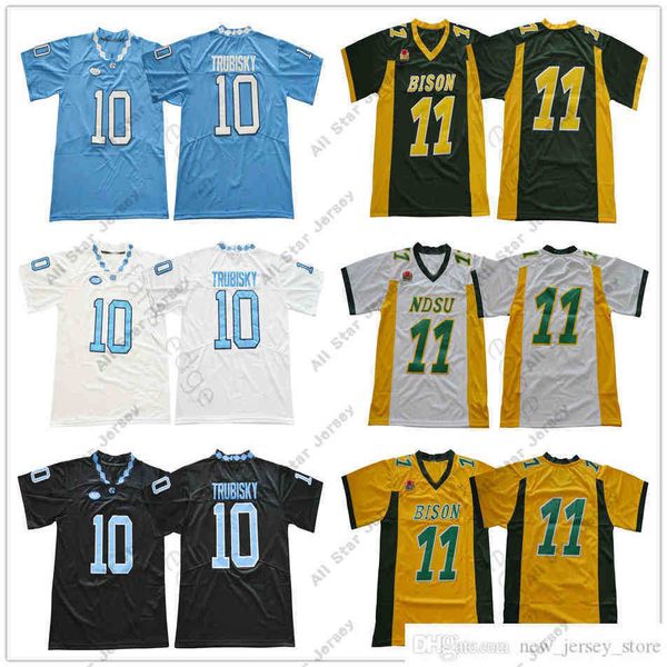 

american college football wear ncaa north carolina college football wear 10 mitch trubisky jersey blue white black dakota state bison 11 car