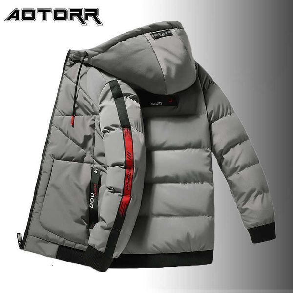 

men's hoodies & sweatshirts fleece new fashion men winter jacket coat korean trend hooded jackets mens casual thicken warm parka coats, Black