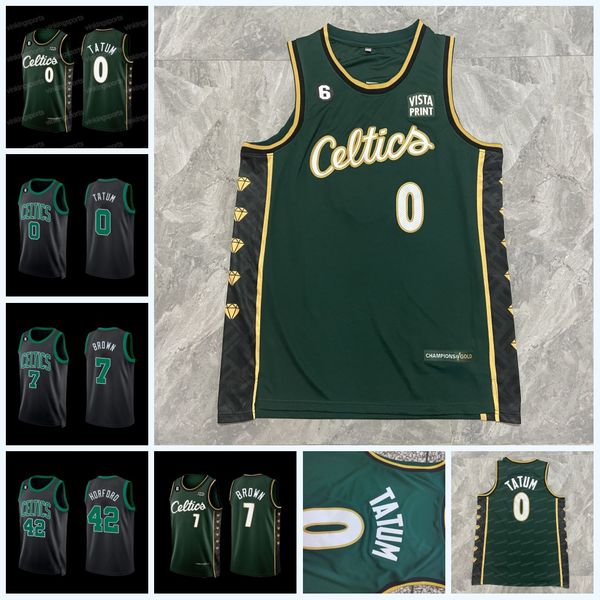 

2023 bostons jayson tatum jaylen brown basketball jerseys "celtices" marcus smart kevin garnett paul pierce ray allen white 2022 c, Black;red