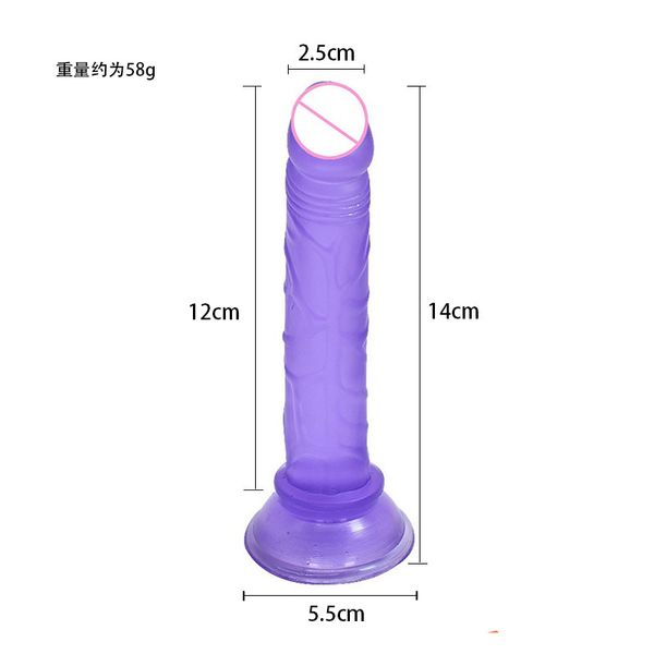 

costumes mini jelly dildo for woman small penis toy sucker penis crystal transparent quality tpe toys female shop 18 cospla, Black