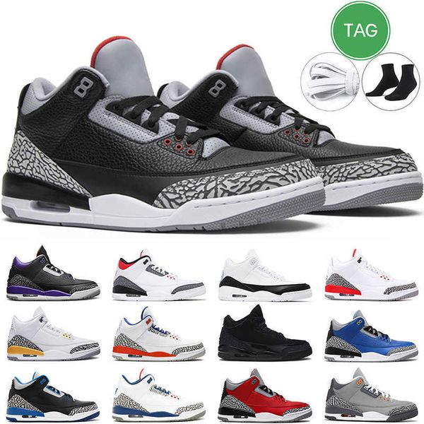 

men basketball shoes 3s 3 retro georgetown racer blue black cat unite unc unite rust pink pine green cement varsity royal mens trainer