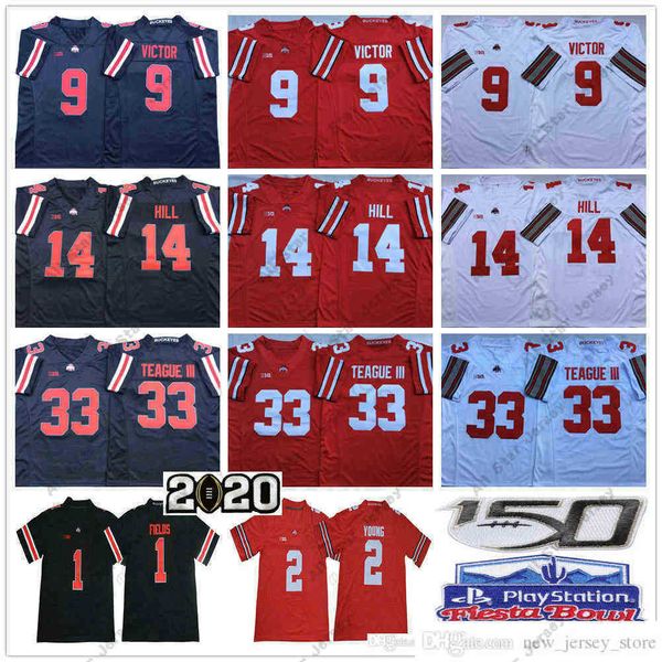 

american college football wear ncaa ohio state buckeyes college football wear 9 binjimen victor 33 master teague iii kj hill justin fields c, Black