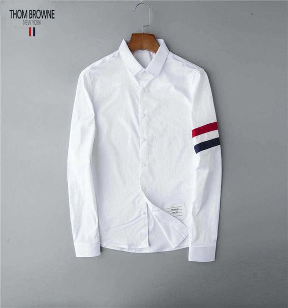 

luxury brand shirt thoms brownns designer shirts original quality new original autumn and winter casual wear men's office classic long, White;black