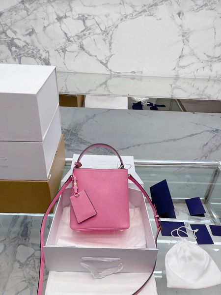 

pink fashion bucket bag shopping bags large volume luxury shoulder bag wallet designer handbag cross-body leather messenger purse winter ver