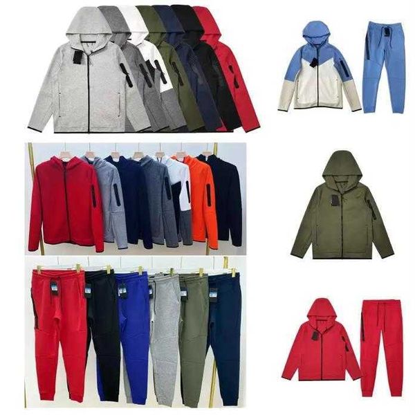 

new autumn men's tracksuit hoodie sportswear tech fleece windrunnersh fashion leisure sports jacket running fitness coat jogging suits, Gray