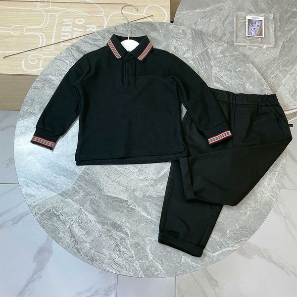 

autumn new children's clothing boys' suit long sleeved shirt casual wear small west cloth pants twopiece children's wear g220, White
