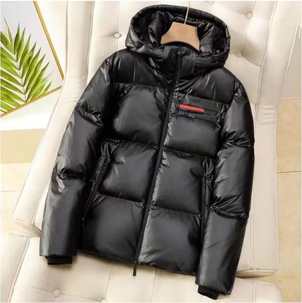 

maya men's designer jacket women's winter coat thick men coat clothes outdoor jackets zipper with letters rubber material, Black;brown