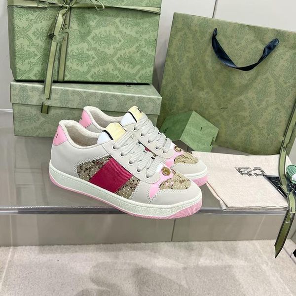 

2022 luxury designer sneakers men women shoes retro fashion casual shoes classic color matching leather upper with velvet size 35-45 kma qct, Black