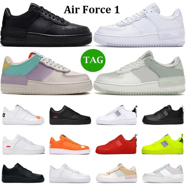 

2023 men women 1 running shoes af1 low triple white black utility red volt pale ivory spruce aura pastel mens trainers platform sneakers