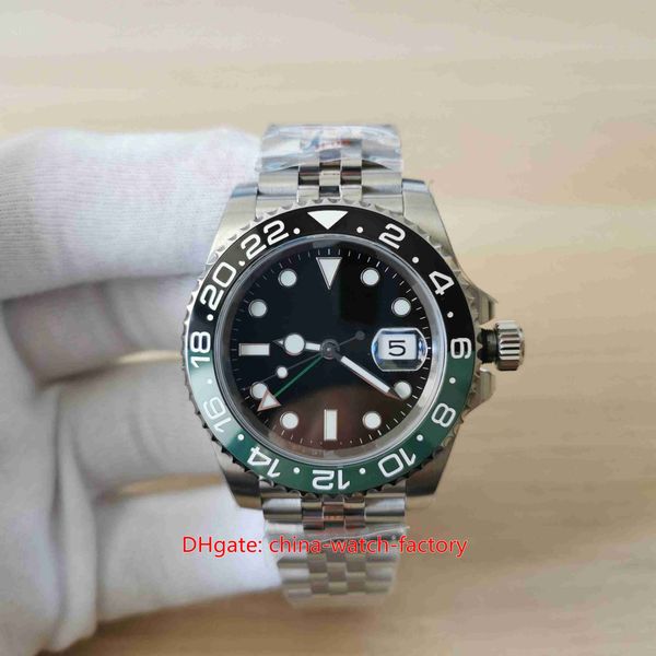 

new model mens watch better quality v9f 40mm gmt 126720 sprite jubilee bracelet ceramic bezel watches cal.3285 movement mechanical automatic, Slivery;brown