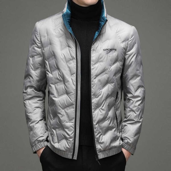 

autumn-winter new 2022 down jacket men light duvet warm coat fashion casual clothing, Black