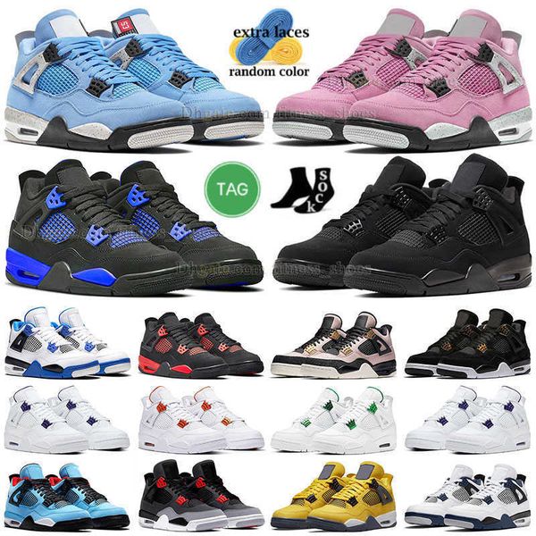 

within 3 days ship out black cat jumpman 4 retro 4s basketball shoes mens blackcats canavs bred military red blue thunder royal j4 j4s pink
