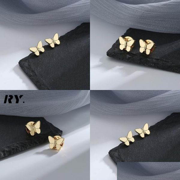 

charm charm butterfly earrings are elegant and goldplated women stainless steel couple gifts designer jewelry engagement drop deliver dhahf, Golden