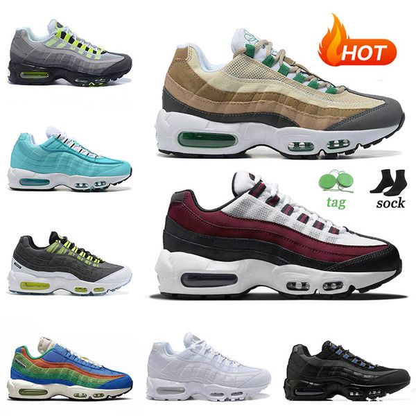 

big size 36-46 designer 95s 95 running shoes og light p blue greedy 3.0 nyc taxi track red dark driftwood triple black offs white