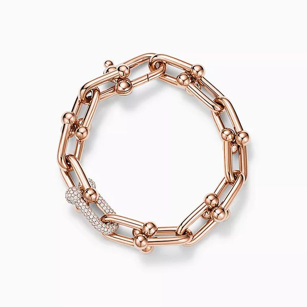 

elegant mens bracelet 925 sterling silver jewelry with aaa zircon buckle thick chain bracelets for women man classic fashion silver bangles, Golden;silver