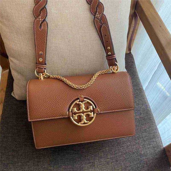 

bags torysburchs leather designer luxurys miller lychee grain shoulder cowhide chain woven strap women's