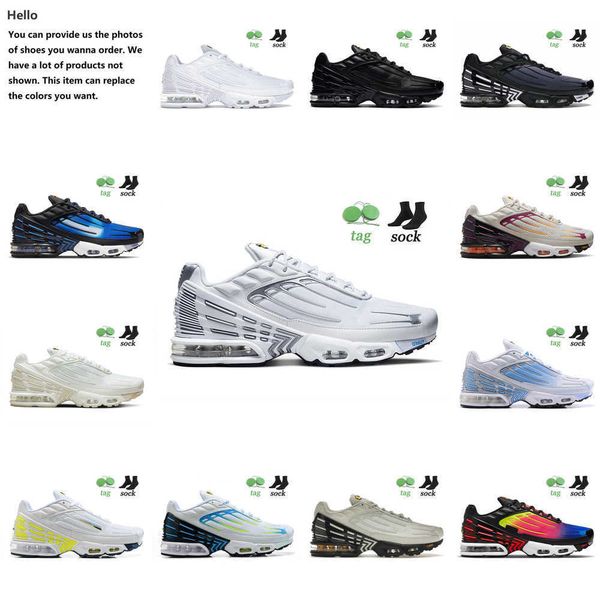 

mens women running shoes tn 3 plus iii tuned sneakers purple grey yellow bone black laser blue triple white multi neon radiant
