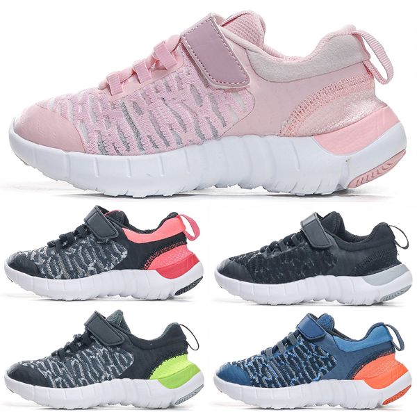 

run 5.0 kids running shoes rn steam olive aura black ocean cube platinum violet grey fog outdoor sneakers size 26-36