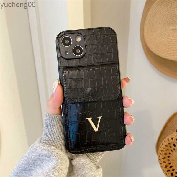 

leather designer phone case for iphone 14 pro max cases 13 12 11 xs xr 7 8 plus card bag mobile shell yucheng06
