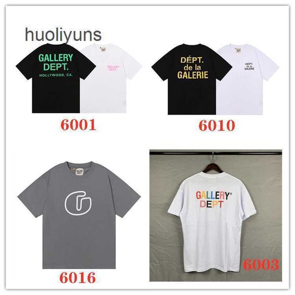 

2023 dept t shirts galleryes mens sreewear hip hop high series prined shor sleeve men women lovers, White;black