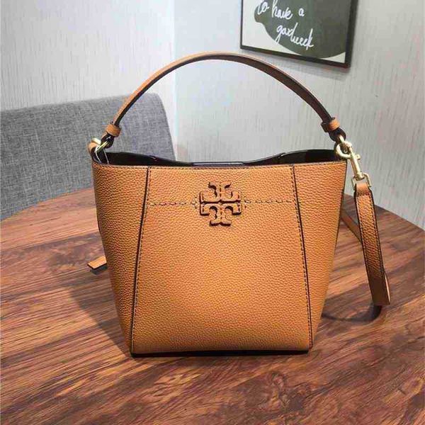 

luxurys torysburchs leather bags designer mcgram style basket vegetable bucket drop pattern cowhide one shoulder messenger women's