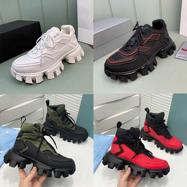 

mens woman sneakers platform shoes runner trainer knit fabric low high light rubber cloudbust thunder mens woman outdoor shoe casual shoes w, Black